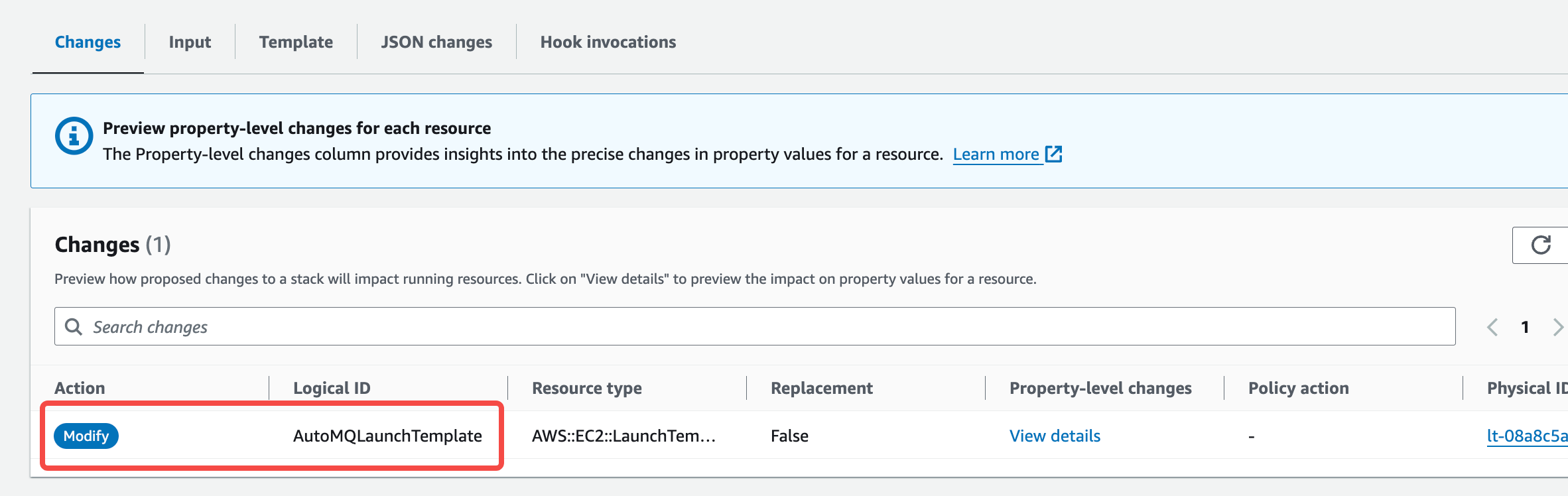 Confirm execution of ChangeSet.
